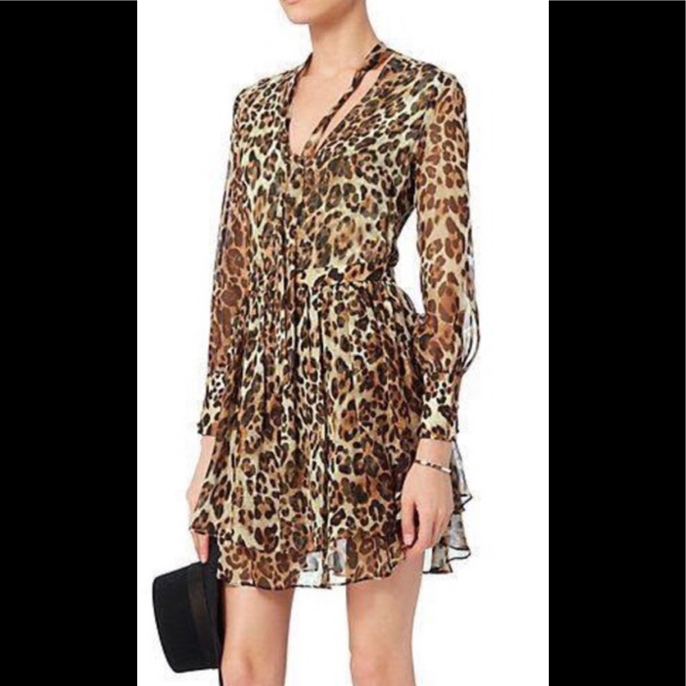 Barely worn Intermix leopard print dress, size petite.